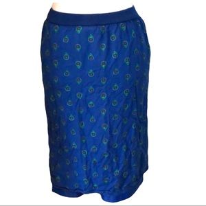 Vintage Liz Claiborne wrap skirt peacock